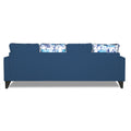 Adorn India Hallton L Shape 5 Seater Sofa Set Digitel Print (Right Hand Side) (Blue) (3 Year Warranty)