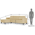 Adorn India Valencia Plus Decent L Shape 6 Seater Sofa Set (Left Hand Side) (Beige)