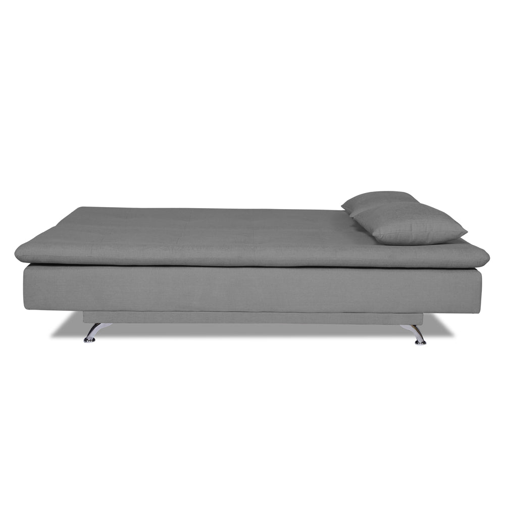 Adorn India Aspen three seater sofa cum bed (Grey)