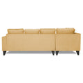 Adorn India Bryson L Shape 6 Seater Sofa Set Plain (Left Hand Side) (Beige) (3 Year Warranty)