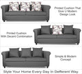 Adorn India Magnum 3-1-1 Sofa Set (Light Grey)