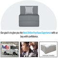 Adorn India Easy Alyn Plus Stripes 1 Seater Sofa Cum Bed (2.5x6) (Grey) (1 Year Warranty)