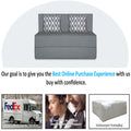 Adorn India Easy 2 Seater Sofa Cum Bed (Rhombus Pattern) Size 3' x 6' Ft (Grey Color) Perfect for Home & Office for Guests (1 Year Warranty)