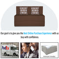 Adorn India Easy 2 Seater Sofa Cum Bed (Rhombus Pattern) Chennile Fabric - Washable Cover - Including 2 Cushion - Size 4' x 6' Ft (Brown Color) Perfect for Home & Office for Guests
