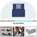 Adorn India Easy Alyn Plus Stripes 1 Seater Sofa Cum Bed (2.5x6) (Blue)(1 Year Warranty)