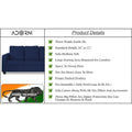 Adorn India Russell 3 Seater Sofa (Blue)
