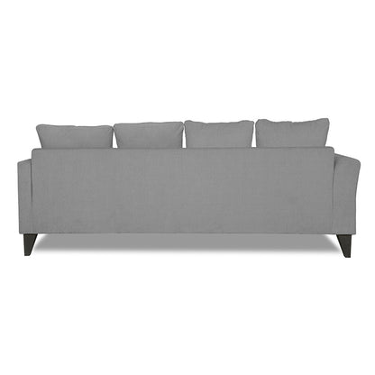 Adorn India Maddox L Shape 5 Seater Sofa Set Tufted (Right Hand Side) (Grey)