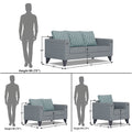 Straight line Plus Blossom 3+2+1 6 Seater Sofa Set (Grey)