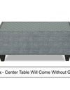 Adorn India Raiden Bricks Premium L Shape 6 Seater Sofa Set with Center Table (Right Hand Side) (Grey)