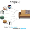 Adorn India Beetle Rhombus L Shape 5 Seater Sofa Set RHS (Brown & Beige) (3 Year Warranty)