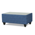 Adorn India Enzo Decent 3+1+1 5 Seater Sofa Set with Centre Table (Blue)