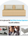 Adorn India Easy Alyn Plus Stripes 3 Seater Sofa Cum Bed (5x6) (Beige)