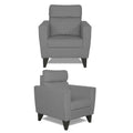 Adorn India Cardello 3-2-1 Six Seater Sofa Set (Grey) (3 Year Warranty)