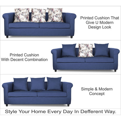 Adorn India Magnum 3-1-1 Sofa Set (Blue)