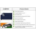 Adorn India Blazer Plus 3 Seater Sofa (Blue)