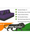 Adorn India Easy Desmond 3 Seater Sofa Cum Bed 5 x 6 (Purple & Black)