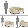 Straight line Plus Blossom 3+2+1 6 Seater Sofa Set (Beige)