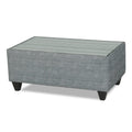 Adorn India Lawson Stripes 3+2+1 6 Seater Sofa Set with Centre Table (Grey)