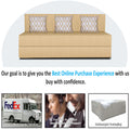 Adorn India Easy 3 Seater Sofa Cum Bed (Rhombus Pattern) Chennile Fabric - Washable Cover - Including 3 Cushion - Size 5' x 6' Ft (Beige Color) Perfect for Home & Office for Guests