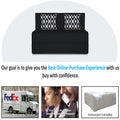 Adorn India Easy 2 Seater Sofa Cum Bed (Rhombus Pattern) Chennile Fabric - Washable Cover - Including 2 Cushion - Size 3' x 6' Ft (Black Color) Perfect for Home & Office for Guests