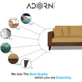 Adorn India Martin L Shape 4 Seater Sofa Set Two Tone (Right Hand Side) (Brown & Beige) (3 Year Warranty)