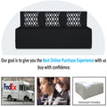 Adorn India Easy 3 Seater Sofa Cum Bed (Rhombus Pattern) Chennile Fabric - Washable Cover - Including 3 Cushion - Size 5' x 6' Ft (Black Color) Perfect for Home & Office for Guests