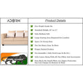Adorn India Poland L Shape 6 Seater Sofa Set (Right Side) (Beige)