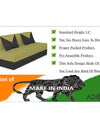 Adorn India Easy Boom 3 Seater Sofa Cum Bed 5 x 6 (Green & Black)