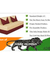 Adorn India Easy Boom 3 Seater Sofa Cum Bed 5 x 6 (Maroon & Beige)
