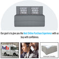 Adorn India Easy 2 Seater Sofa Cum Bed (Rhombus Pattern) Chennile Fabric - Washable Cover - Including 2 Cushion - Size 4' x 6' Ft (Grey Color) Perfect for Home & Office for Guests