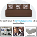 Adorn India Easy 3 Seater Sofa Cum Bed (Rhombus Pattern) Chennile Fabric - Washable Cover - Including 3 Cushion - Size 5' x 6' Ft (Brown Color) Perfect for Home & Office for Guests