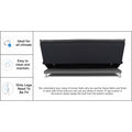 Adorn India Exclusive Two Tone Arden 4 Seater Wood Sofa Cum Bed 4 x 6 (Light Grey & Black) (3 Year Warranty)