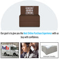 Adorn India Easy 1 Seater Sofa Cum Bed (Rhombus Pattern) Chennile Fabric - Washable Cover - Including 1 Cushion - Size 2.5' x 6' Ft (Brown Color) Perfect for Home & Office for Guests