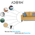 Adorn India Bryson L Shape 6 Seater Sofa Set Plain (Right Hand Side) (Beige) (3 Year Warranty)