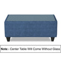 Raiden Bricks Premium L Shape 6 Seater Sofa Set with Center Table (Left Hand Side) (Blue)