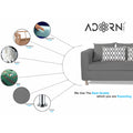 Adorn India Poland 3-1-1 Five Seater Sofa Set (Grey)