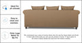 Adorn India Magnum 3-1-1 Sofa Set (New Camel)