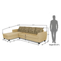 Raiden Crafty L Shape 6 Seater Sofa Set with Center Table (Left Hand Side) (Beige)