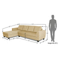 Raiden Decent Premium L Shape 6 Seater Sofa Set with Center Table (Left Hand Side) (Beige)
