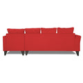 Adorn India Maddox Tufted L Shape 6 Seater Sofa Set RHS (Red) (3 Year Warranty)