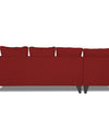 Adorn India Maddox Tufted L Shape 6 Seater Sofa Set (Left Hand Side) (Maroon)