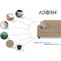 Adorn India Blazer Plus 3+1+1 5 Seater Sofa Set (Beige)