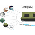 Adorn India Aspen 3 Seater Sofa Cum Bed (Green & Black) (3 Year Warranty)
