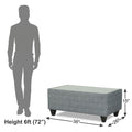 Raiden Decent Premium L Shape 6 Seater Sofa Set with Center Table (Right Hand Side) (Grey)