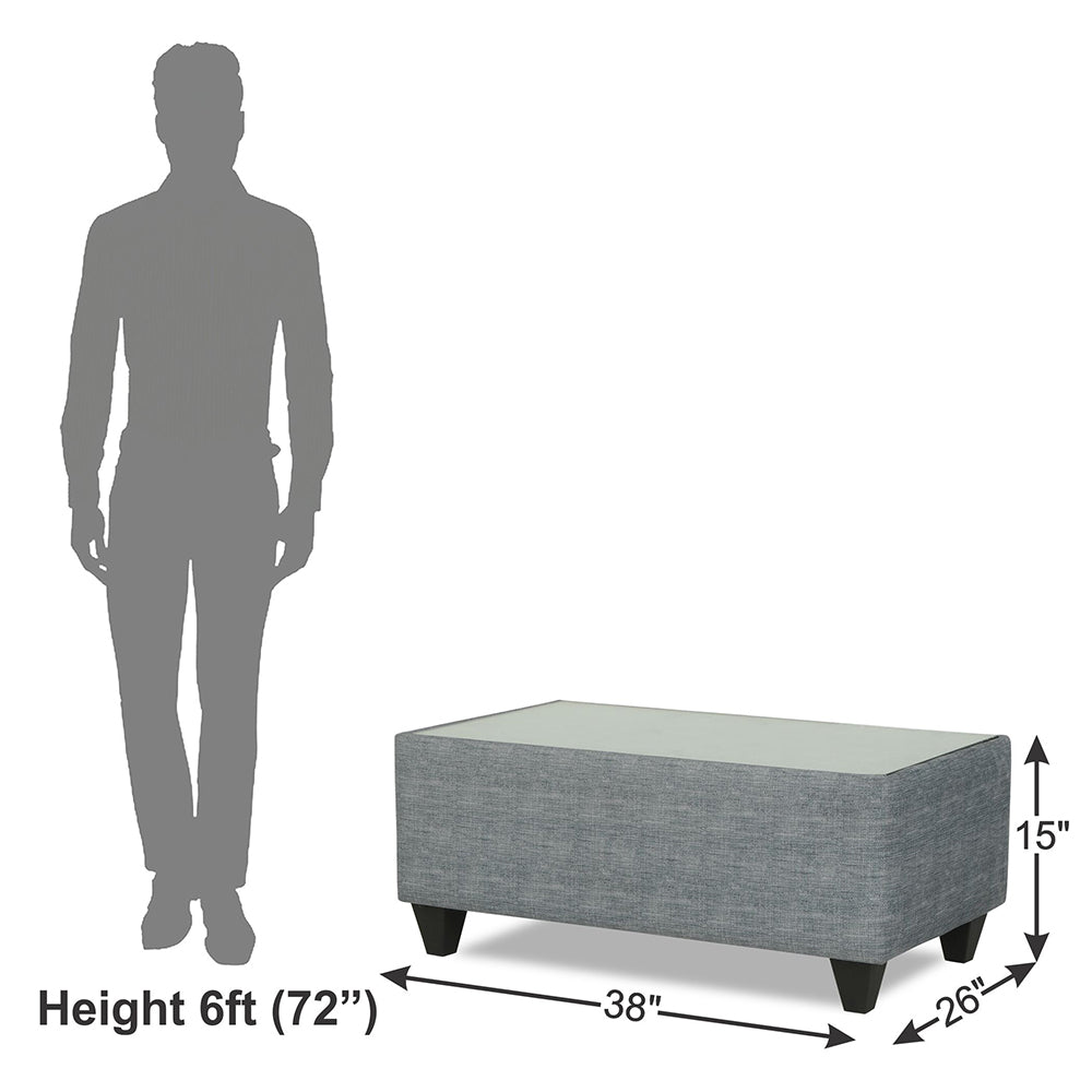 Adorn India Raiden Decent Premium L Shape 6 Seater Sofa Set with Center Table (Left Hand Side) (Grey)
