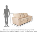 Adorn India Alexia Three Seater Sofa (Beige)