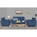 Adorn India Cardello 3-1-1 5 Seater Sofa Set (Blue) (3 Year Warranty)