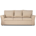 Adorn India Alexia Three Seater Sofa (Beige)