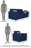 Adorn India Rio HighBack 3+1+1 5 Seater Sofa Set (Blue) (3 Year Warranty)