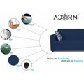 Adorn India Rio HighBack 3+1+1 5 Seater Sofa Set (Blue) (3 Year Warranty)